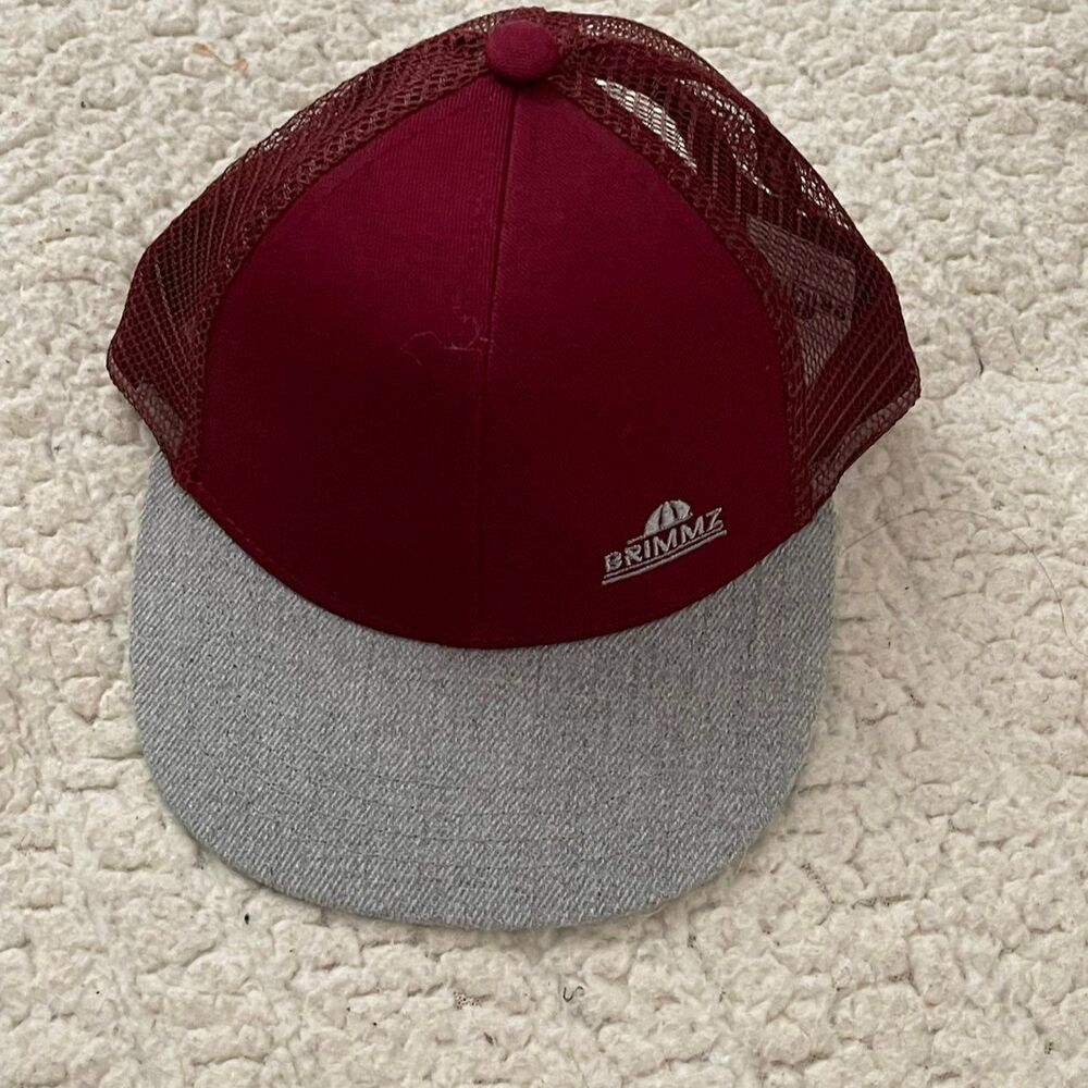 Brimmz Newborn Maroon Gray Hat NEW with tags Sz Newborn